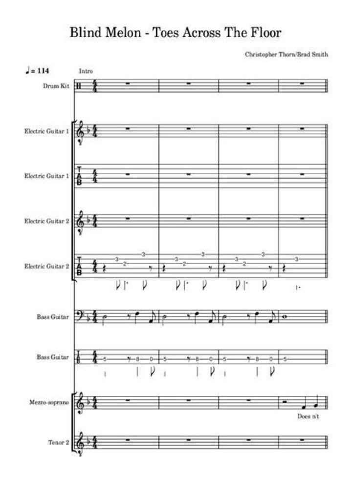 Blind Melon’s
Toes Across The Floor Lyrics