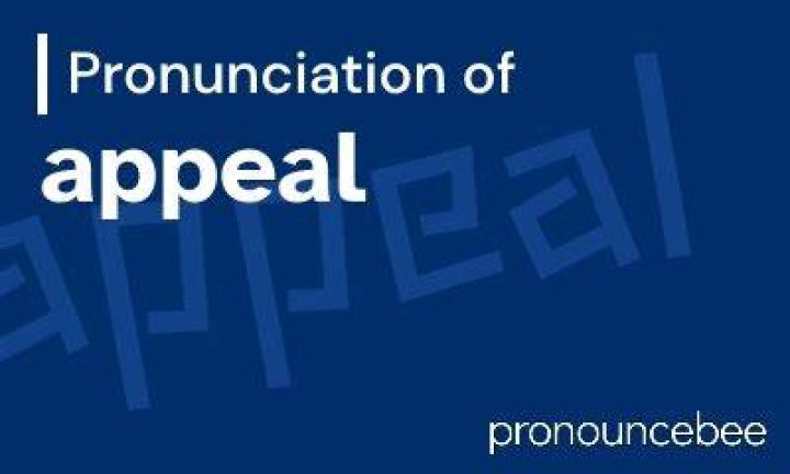 How to pronounce appeal