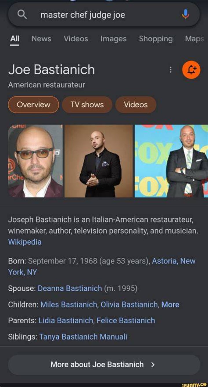 Joe Bastianich Bio, Age, Restaurants, American MasterChef, Books