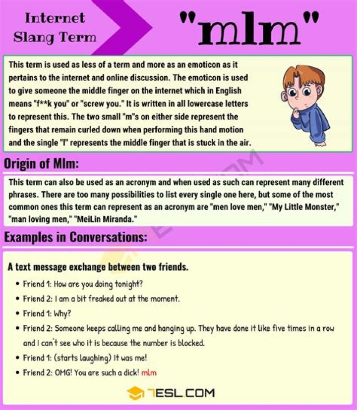 What Does MLM Mean On TikTok? MLM Meaning Urban Dictionary