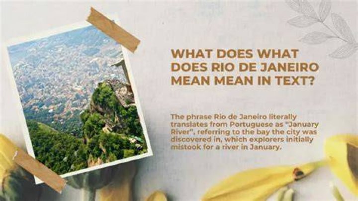 What does rio de janeiro mean in english