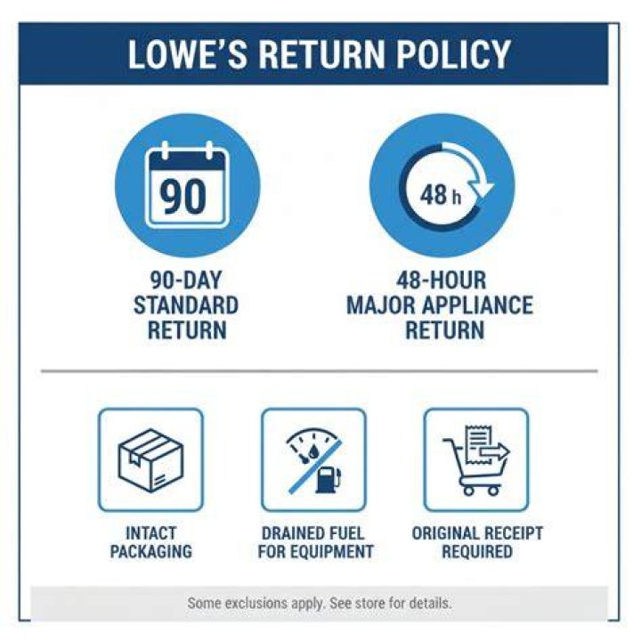 What is lowes return policy on appliances
